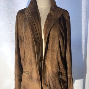 Chico’s stretch faux suede jacket